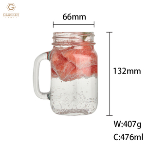 Chất lượng cao 16 oz Glass Mason <span class=keywords><strong>Jar</strong></span> với xử lý nước giải khát Mason <span class=keywords><strong>Jar</strong></span> cho kỳ nghỉ kinh doanh quà Tặng lưu niệm khuyến mãi - Product Image 6
