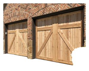 Nouvelle porte de garage simple 8x7 en teck massif, pliable, personnalisée, automatique, anti-effraction, intelligente, avec isolation supérieure, style ferme - Product Image 1