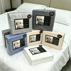Parure de draps 4 pièces en microfibre brossée douce effet peau de pêche, couleur unie, fourniture de literie en gros, taille personnalisée, linge de lit sans plis - Product Image 1