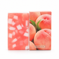 Savon artisanal à la pêche en gros, visage et corps, huile essentielle de fruits, soin hydratant et adoucissant, tous types de peau, OEM 200g