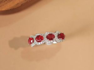 Xinfly - Anillos de Oro Blanco Real de 18K al por Mayor con Diamante Natural de 0.20ct y Rubí de 1.4ct, Joyería de Moda con Piedras Preciosas Au750, Personalizable - Product Image 5