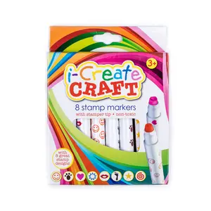 Fancy Speelgoed Gift Stempel Water Kleur Marker Pen Voor Kinderen Om Tekening Aquarel Stempel Marker Pen