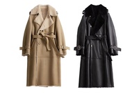 NAFA OEM Chic Oversize Cozy Merino Lamb Sheep Fur Shearling Abrigo largo de invierno para hombre con comodidad