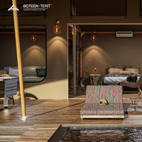 BOTEEN Villa Safari Modulaire Robuste en Toile PVDF 1050gsm Quatre Saisons pour 5+ Personnes Double Couche Ignifuge Écologique