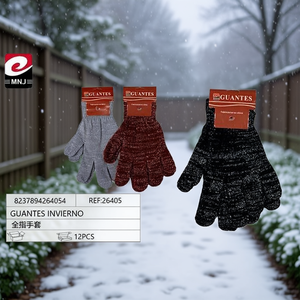 Guanti Invernali a Dita Intere Caldi in Maglia Confezione da 12 Pezzi - Product Image 3