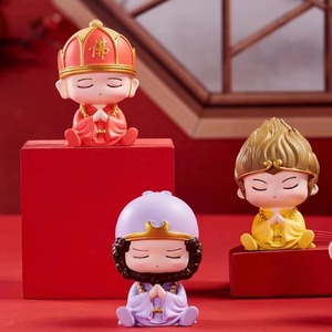 Tang Sanzang And Disciples Resin Figurines Cute <b>Miniature</b> Decorations For Desktop Home Gift Ornaments - Product Image 2