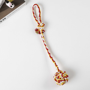 Pet Rope Ball Toy Chew Resistant Dental <b>Dog</b> Toy Medium Size <b>Pull</b> <b>Along</b> Knot Toy For Puppies - Product Image 3