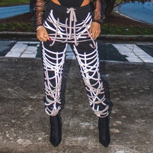 <span class=keywords><strong>Pantaloni</strong></span> 2025 alla moda con lacci <span class=keywords><strong>lunghi</strong></span> <span class=keywords><strong>pantaloni</strong></span> da donna che indossano <span class=keywords><strong>pantaloni</strong></span> - Product Image 4