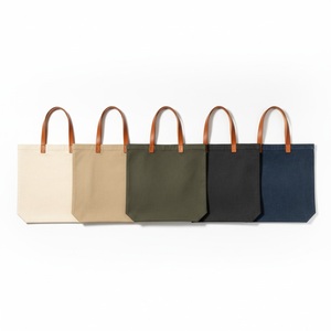Sac fourre-tout en toile épaisse 20oz avec poignées en cuir de selle, rivets en cuivre, logo personnalisé, cadeau - Product Image 6