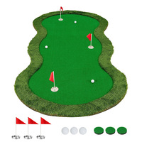 Tapis de putting de golf d'intérieur en EVA, dispositif d'entraînement de simulation mobile et portable avec trou de putting