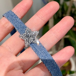 Collier ras du cou en strass cristal étoile pour femme, style denim, tendance, usage quotidien, serti clos, 2025 - Product Image 5