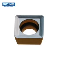 Plaquette de tournage et de fraisage CNC en carbure cémenté revêtu ACME, OEM, haute résistance à l'usure, haute performance, 55HRC, hexagonale, bicolore