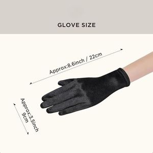 <span class=keywords><strong>Gants</strong></span> de mariée courts en satin pour femmes, longueur poignet, en Spandex/Polyester, respirants, pour mariage, banquet, danse - Product Image 4