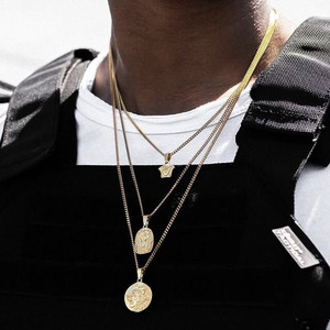Collar con colgante de cara con chapado en oro de 18k, hecho a mano, <span class=keywords><strong>Zeus</strong></span>, herrra, Janiform, cabeza, mitología griega, moneda, regalo de joyería - Product Image 5