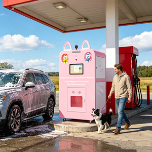 Kiosque de lavage pour animaux domestiques en acier inoxydable, station de bain pour chiens en libre-service 24/7, compatible IoT pour hôtels et laveries automobiles, vente en gros usine - Product Image 1
