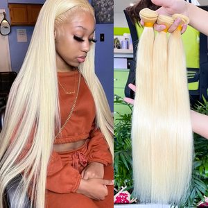 ผมดิบสีบลอนด์613ขนาด26นิ้วผมคนบราซิลเลียนผมมนุษย์สำหรับต่อผม613 - Product Image 6