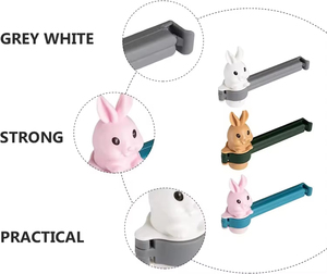 Lovely Rabbit Cartoon Eco-Friendly Detachable Plastic Small <b>Kitchen</b> Food Snack Bag Airtight Sealing Clip - Product Image 2