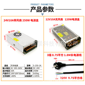 แหล่งจ่ายไฟแบบสลับ10A 12V AC-DC ระดับมัธยมปลายแบบอเมริกันเอาต์พุตเดียวสำหรับไฟ LED - Product Image 5