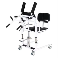Chaise de transfert hydraulique multifonctionnelle pour patients, chaise élévatrice 4-en-1 pour personnes âgées avec fonction toilettes et table à manger, appareil pour personnes handicapées