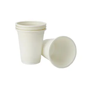 12oz 350ml Corn Starch Cup Disposable Eco Friendly Biodegradable Cornstarch Cup For Dinner Party Coffee Cup