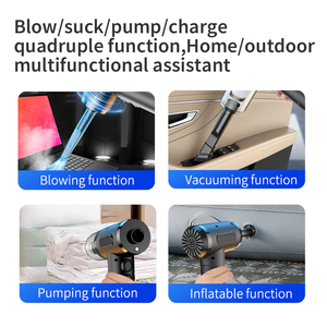 Aspirateur de voiture portable, souffleur électrique, 6000 mAh, sans fil, aspirateur à main pour tableau de bord automobile, élimination de la saleté des sièges - Product Image 3