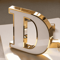 Lettres en acrylique LED rétroéclairées personnalisées en gros pour enseignes commerciales 3D, idéales pour bureaux, hôtels, réceptions, salons de beauté et spas