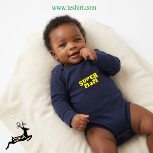 Organic Cotton GOTS Certified Oeko-Tex Standard Vintage Style Snap Button Closure Unisex Infant Romper Kids Clothing - Product Image 1