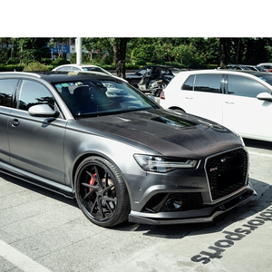 Chất lượng cao <span class=keywords><strong>Darwin</strong></span> PRO Cánh buồm màu đen phong cách sợi carbon mui xe trong suốt nắp ca-pô cho AUDI RS6 S6 A6 - Product Image 6