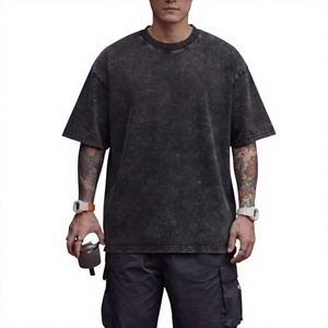 เสื้อยืดโอเวอร์ไซส์ทรงหลวมสำหรับผู้ชายและผู้หญิง ผ้าคอตตอน 100% หนัก 240 GSM ทรงดรอปไหล่ คุณภาพสูง สไตล์วินเทจ ล้างสีแบบแอซิดวอช - Product Image 1