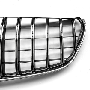 Grille avant de remplacement pour Mercedes-Benz Classe V W447, noir brillant avec bandes argentées, ABS, neuve - Product Image 4