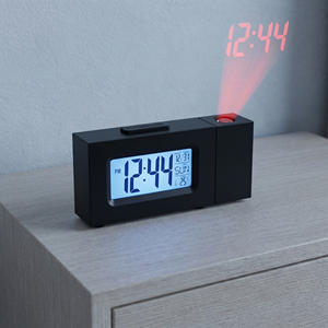 Réveil avec projection de l'heure et thermomètre, projecteur de plafond numérique LCD, mise au point réglable pour la maison et le bureau - Product Image 2