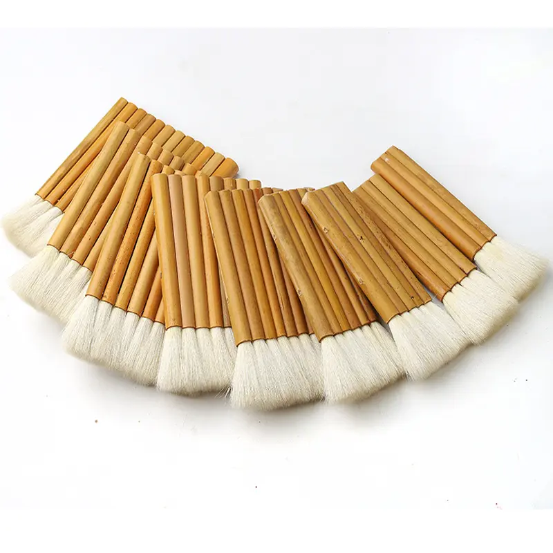 XinyiArt sanatçı sanat malzemeleri Hake suluboya fırçalar bambu kolu Haik fırça koyun saç Hake fırça fırın yıkama için suluboya