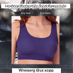 Customizable Women's <b>Plus</b> <b>Size</b> Sports Bra Breathable Fabric Solid Color Lightweight Without Steel <b>Ring</b> Front Logo Position - Product Image 3