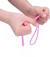 Longe de cou en silicone personnalisée collier à longue sangle anti-perte pour carte d'identité, porte-badge, étiquette nominative, étui de téléphone portable, porte-clés