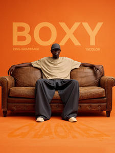 T-shirt unisexe à manches courtes et col rond, coupe ample, en coton 100% de haute qualité, 255 g/m², Sebanda - Product Image 2