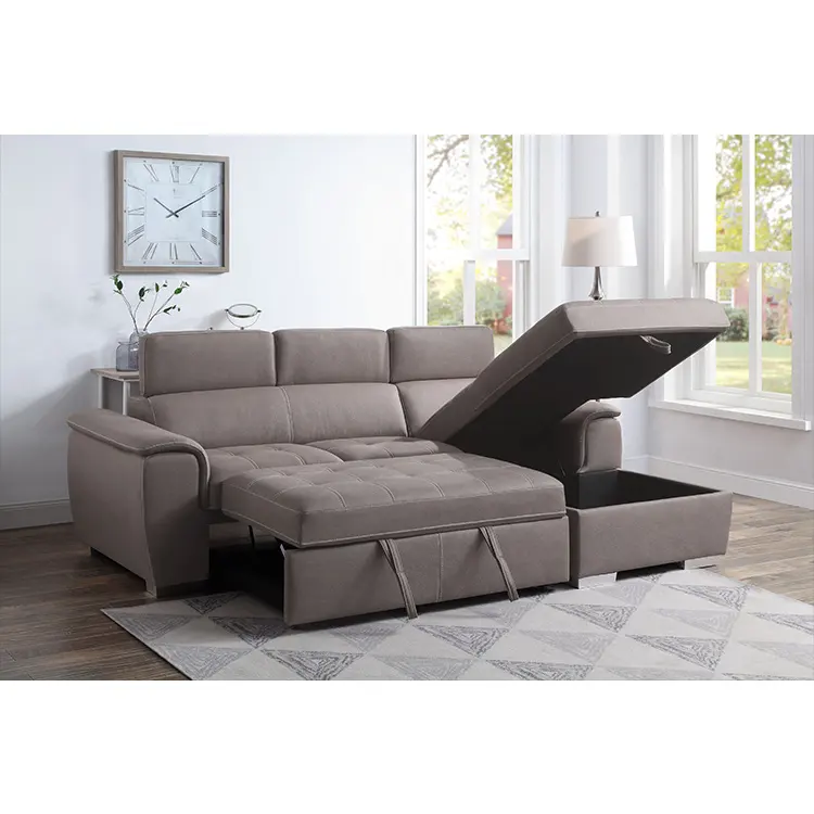 Divano Letto American Style Wohnzimmer möbel Stoff Zweisitz Sofas Lagerung Functional Sleeper Sectional Modular Sofas Bett