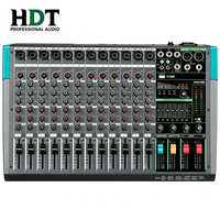 Console de mixage audio numérique professionnelle PA12 à 12 canaux, 256 DSP, connexion USB, matériau métal-plastique, utilisation sur scène, égaliseur 7 bandes