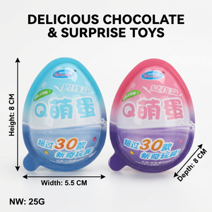Œuf en <span class=keywords><strong>chocolat</strong></span> halal certifié Magic Cute Cartoon <span class=keywords><strong>de</strong></span> 25g avec jouet surprise à l'intérieur pour les cadeaux <span class=keywords><strong>de</strong></span> fête pour enfants - Product Image 2
