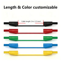 4mm Safety Male to Male Banana Plug Test Lead High Quality Brass Nickel Plated Test Cable for Multimeter Electronic Testing