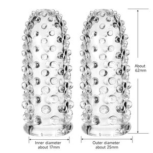 Condones estimulantes del clítoris para mujeres <span class=keywords><strong>Vagina</strong></span> Sex Finger Sleeves Pene G Spot Masaje SexToys para parejas Extensor de dedos - Product Image 6