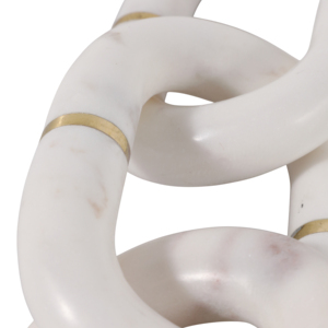 Scultura a catena in marmo, elemento decorativo per casa, ufficio, soggiorno, mensola, design moderno a catena. - Product Image 6