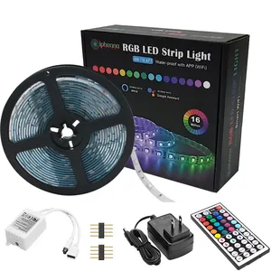 Kit de bandes lumineuses LED RGB 5050 SMD 5M 300LED lumière LED Flexible + télécommande IR 44 clés + ensemble d'adaptateur d'alimentation 12V 3A