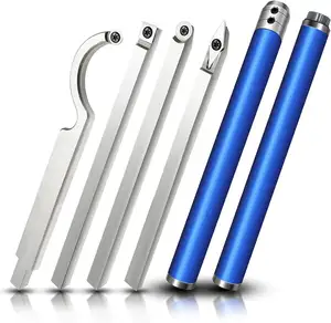 10 cái Dụng cụ xoay gỗ có đầu nhọn bằng cacbua Bộ dụng cụ tiện mới nhất có tay cầm bằng hợp kim Dụng cụ đục lỗ cổ thiên nga - Product Image 1