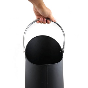 Seau à cendres pour foyer, brasero, poêles à bois, foyer, seau en fer galvanisé, seau à granulés, seau à <span class=keywords><strong>charbon</strong></span> de bois, intérieur extérieur - Product Image 3