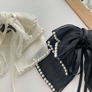 Pinza para el cabello con lazo de perlas súper mágico para la parte posterior de la cabeza de las mujeres, estilo Mori girl, peinado medio recogido, accesorio para el cabello - Product Image 2