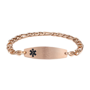 Pulsera con Símbolo Médico para Mujeres y Hombres, Cadena 3:1 NK, Grabado Personalizado, Acero Inoxidable, Joyería de Rescate de Emergencia - Product Image 5