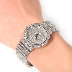 Montres <span class=keywords><strong>de</strong></span> luxe Hip Hop Bling, <span class=keywords><strong>montre</strong></span> pour femme glacée, couleur argent or, bijoux <span class=keywords><strong>de</strong></span> rappeuse - Product Image 5