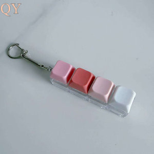QY Multicolor Macaron Button Keychain Toy Nine Key Fidget <b>Keyboard</b> Stress Relief Finger Exercise Sensory Gift for Kids Adults - Product Image 2