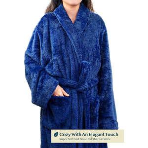 Peignoir léger en <span class=keywords><strong>tissu</strong></span> éponge à capuche avec logo sur le devant, absorbant, doux, moelleux, confortable, séchage rapide, unisexe pour un usage quotidien - Product Image 5
