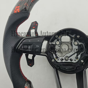 Hot Products Forged Carbon Fiber Perforated Leather <b>for</b> Audi Models A3 A4 A4L A5 A7L A8 Q5 Q7 B9 A6 R8 <b>Steering</b> <b>Wheel</b> - Product Image 2
